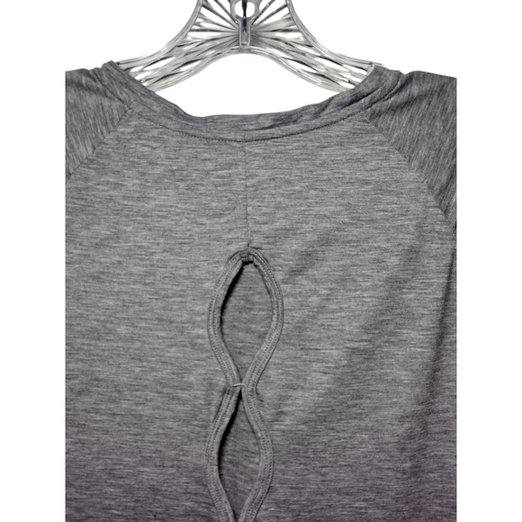 Modiv Womens Crew neck Raglan Sleeve Short Sleeve Basic Tshirt Gray Size Large - Picture 10 of 13